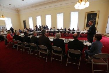 Alabama Governor Bentley welcomes members of the Alabama Every Student Succeeds Act Implementation Committee at their first meeting on Monday, May 9, 2016. (Governor's Office, Daniel Sparkman)